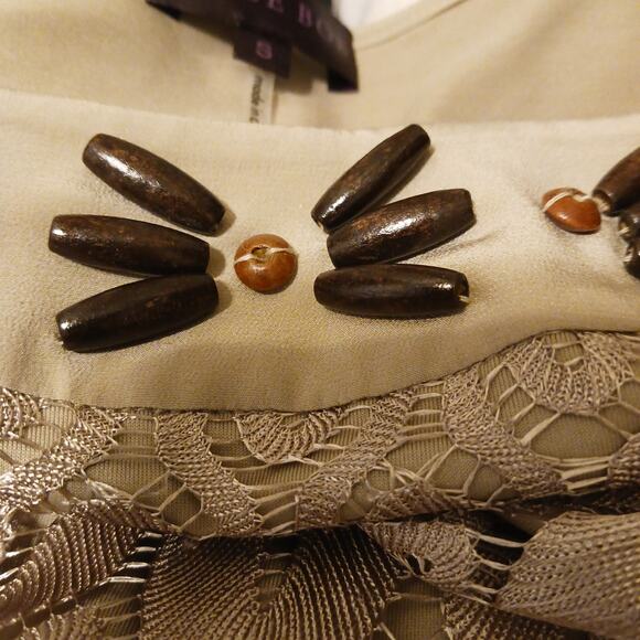 Hale Bob Gold Woven Knit Boatneck Dress NWOT - Picture 15 of 16